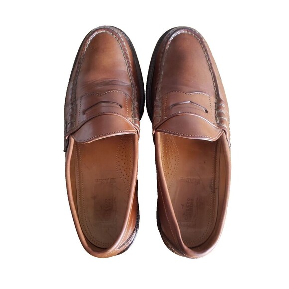 ALDEN H402 MAHOGANY ANILINE CAPE COD BROWN BEEFROLL PENNY LOAFER 12D Made in USA main image 5